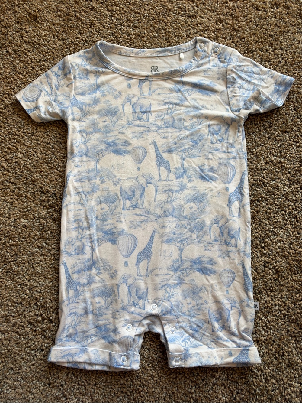 BUMS & ROSES Bamboo Sweet Safari Shortie Romper
